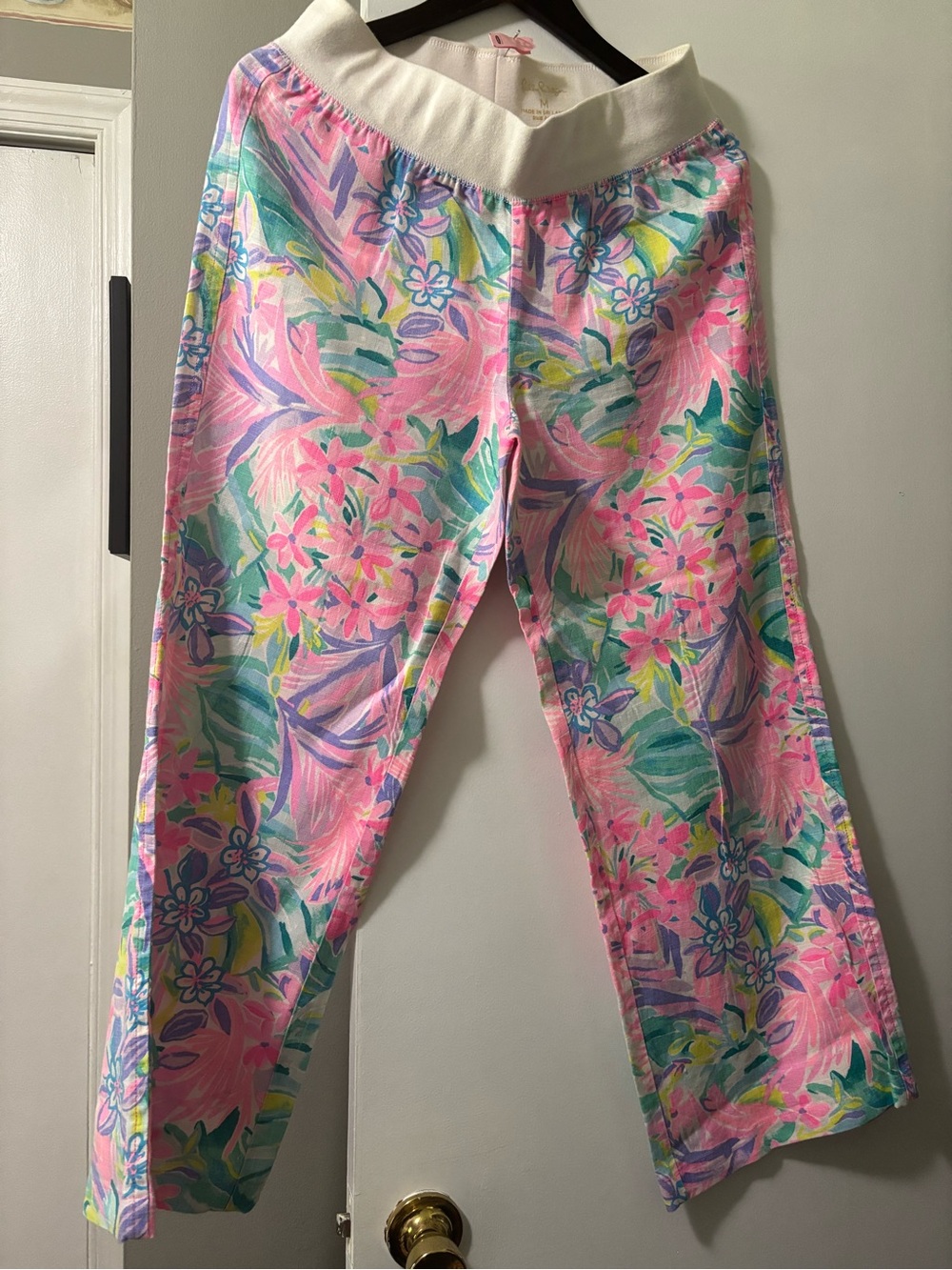 Lilly Pulitzer Pastel Floral Lounge Pants - Pink, Green, Blue